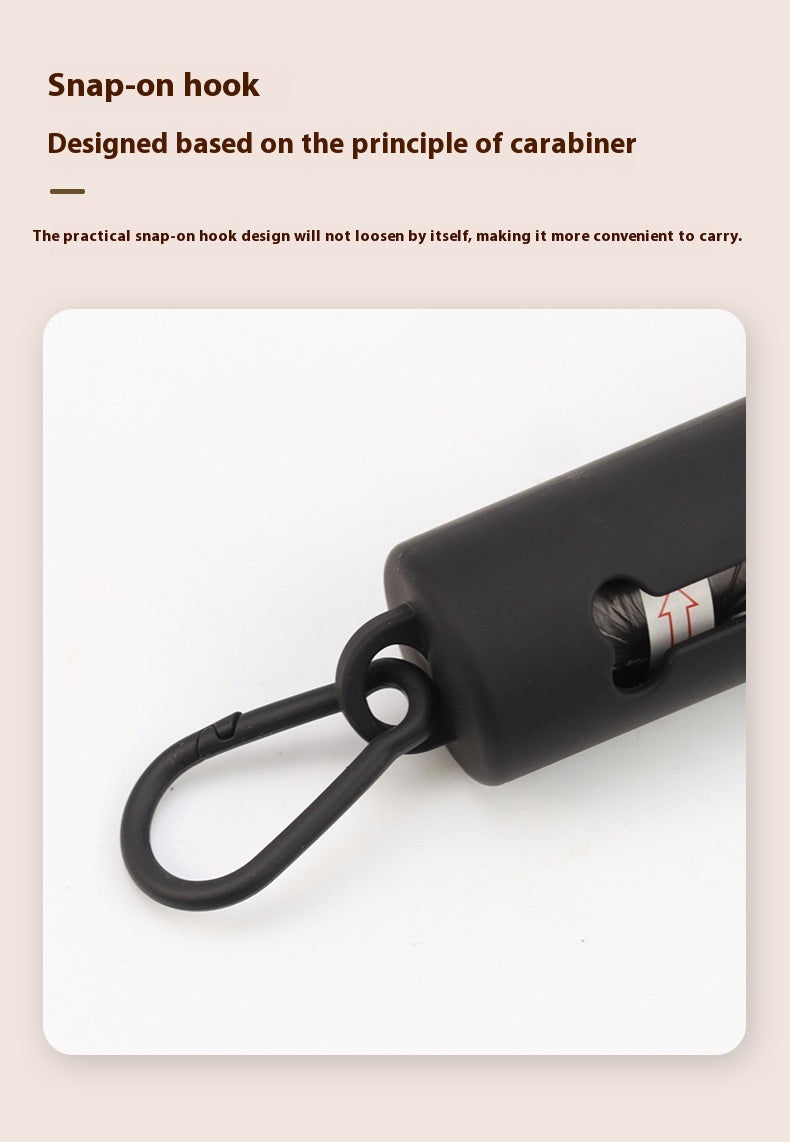 Lámpara triangular, distribuidor de bolsas para excrementos para mascotas