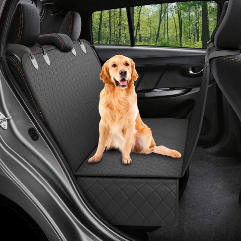 Protective car seat cover for dogs, with breathable mesh, hammock, pet safety protector, back seat mat with zipper and travel pocket