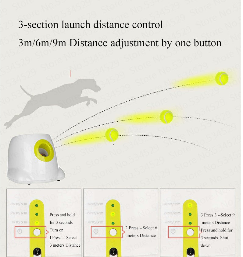 Automatic interactive ball launcher for pets.