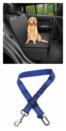 Protective car seat cover for dogs, with breathable mesh, hammock, pet safety protector, back seat mat with zipper and travel pocket