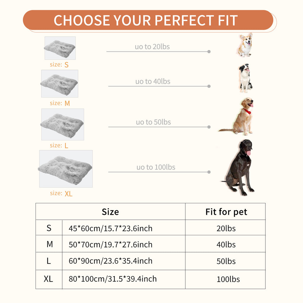 Waschbare Hundebettmatte, großes Hundesofabett, tragbare Haustierhütte, langer Plüsch-Schlafbettüberzug.