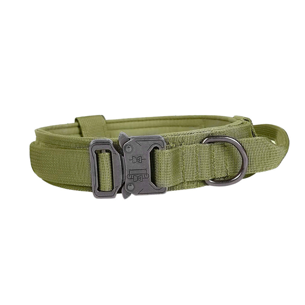 Taktisches Hundehalsband- und Leinen-Set, verstellbares Nylon-Militärhalsband