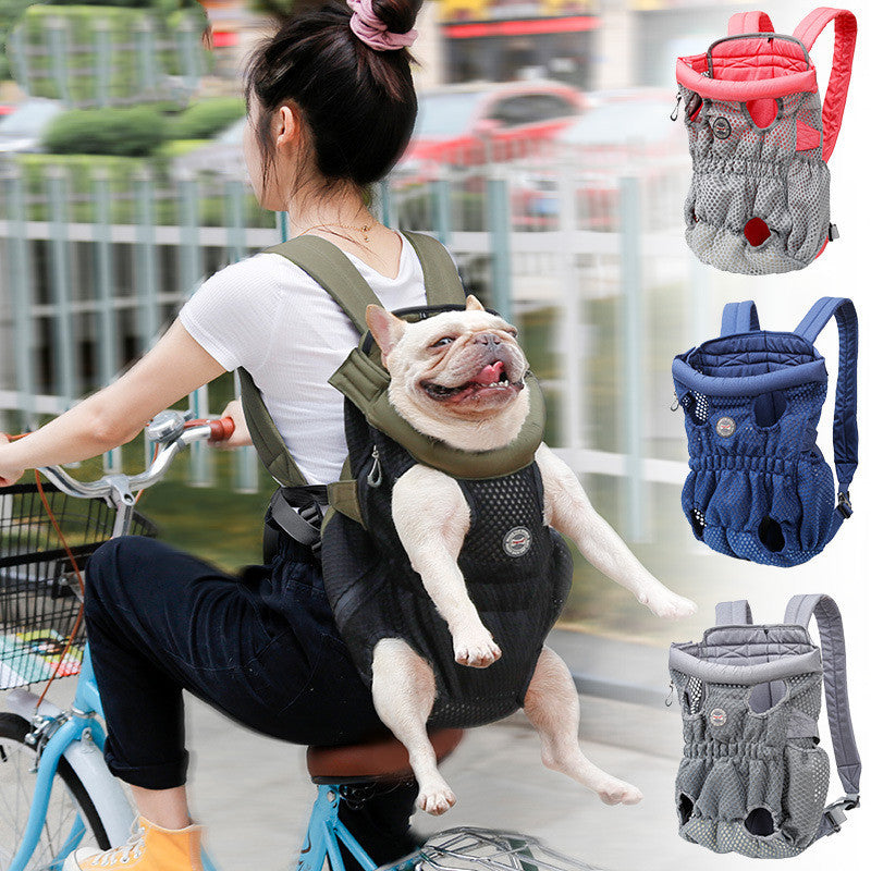 Mochila transportadora para mascotas, ideal para viajes al aire libre. Bolsa de hombro de malla transpirable.