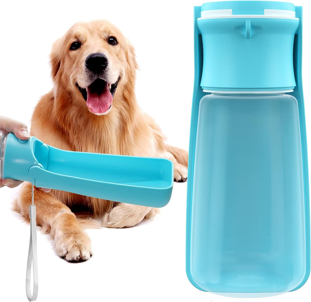 Botella de agua portátil para perros para paseos.