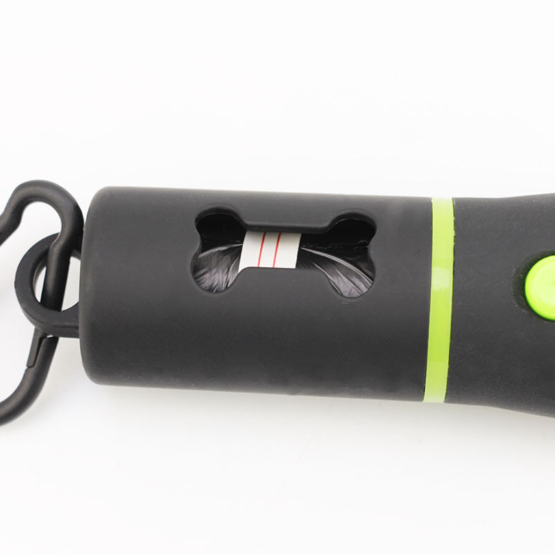 Lámpara triangular, distribuidor de bolsas para excrementos para mascotas