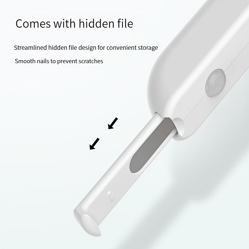 Krallenschere für Hunde und Katzen, Krallentrimmer mit LED-Licht und kreisförmigem Schneidkopf für Katzenpfotenkrallen. Verhindert zu kurzes Schneiden.