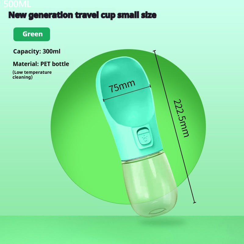 Comedero y bebedero portátil para mascotas, ideal para viajes y actividades al aire libre.