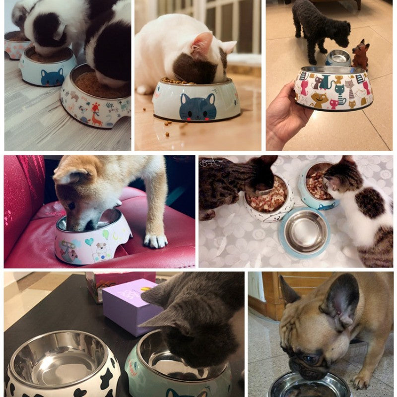 Comedero para perros y gatos de acero inoxidable