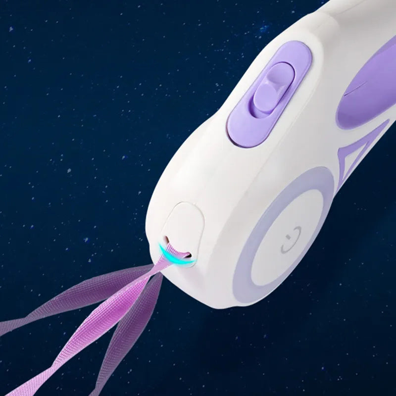 Leichte, einziehbare Hundeleine (3 m und 5 m) mit Zugkordel, robust und ideal zum Spazierengehen und Joggen mit großen Hunden. Auch als automatische Verlängerung für Katzen verwendbar.