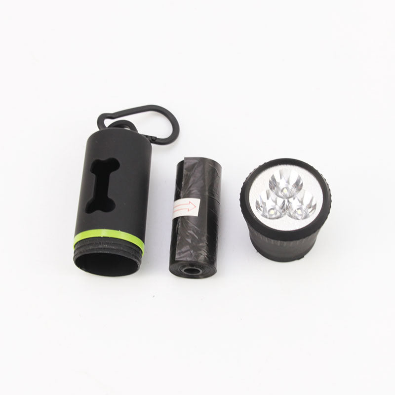 Lámpara triangular, distribuidor de bolsas para excrementos para mascotas