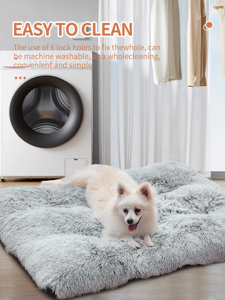 Waschbare Hundebettmatte, großes Hundesofabett, tragbare Haustierhütte, langer Plüsch-Schlafbettüberzug.