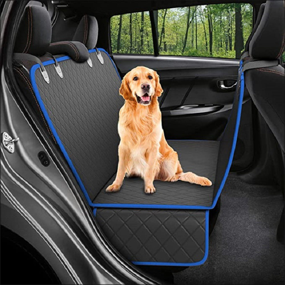 Protective car seat cover for dogs, with breathable mesh, hammock, pet safety protector, back seat mat with zipper and travel pocket