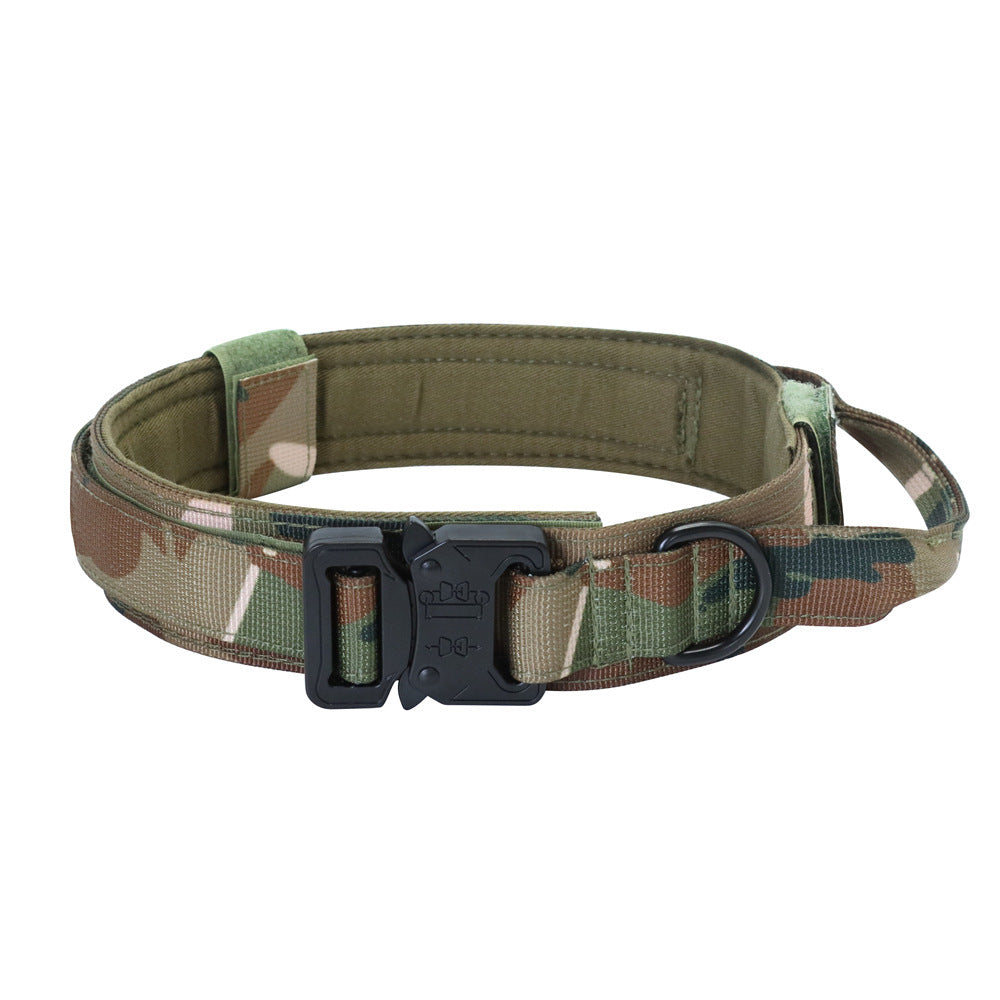 Taktisches Hundehalsband- und Leinen-Set, verstellbares Nylon-Militärhalsband