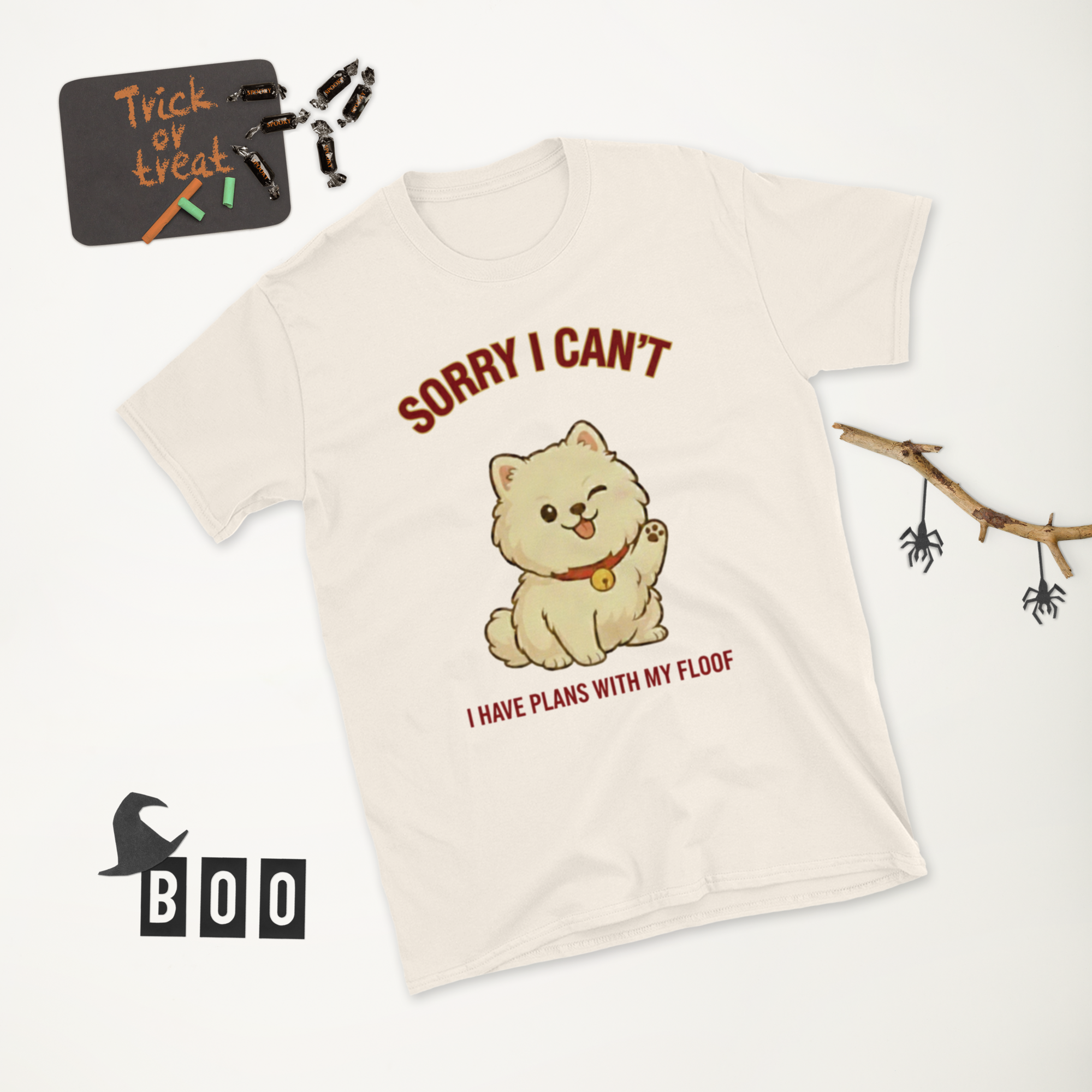👕🐶😉 Camiseta – “Sorry I Can’t, I Have Plans With My Floof”  Lo sentimos… Floof ya tiene tu agenda.
