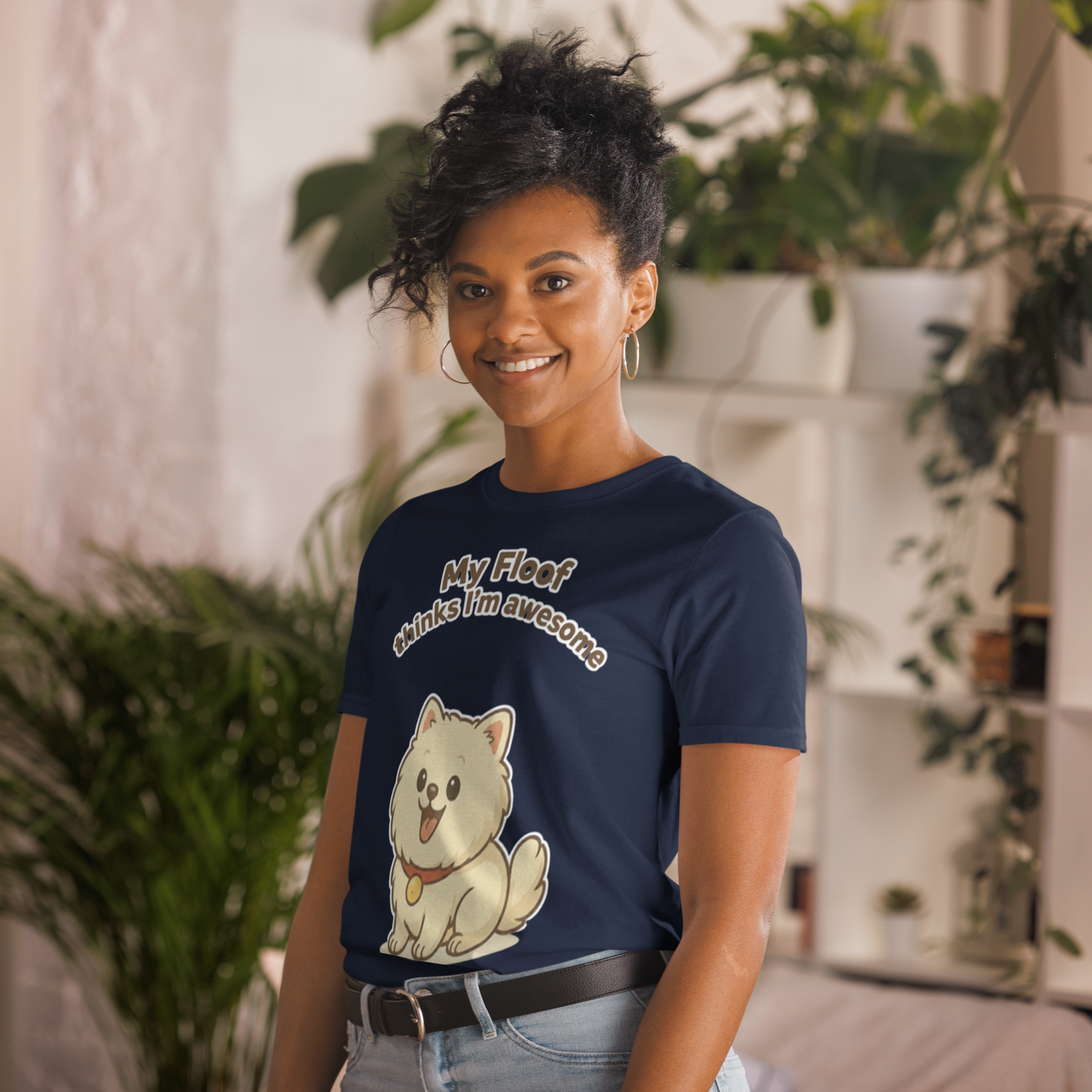 👕🐶😎 Camiseta – “My Floof Thinks I’m Awesome”  Y eso es lo único que importa.