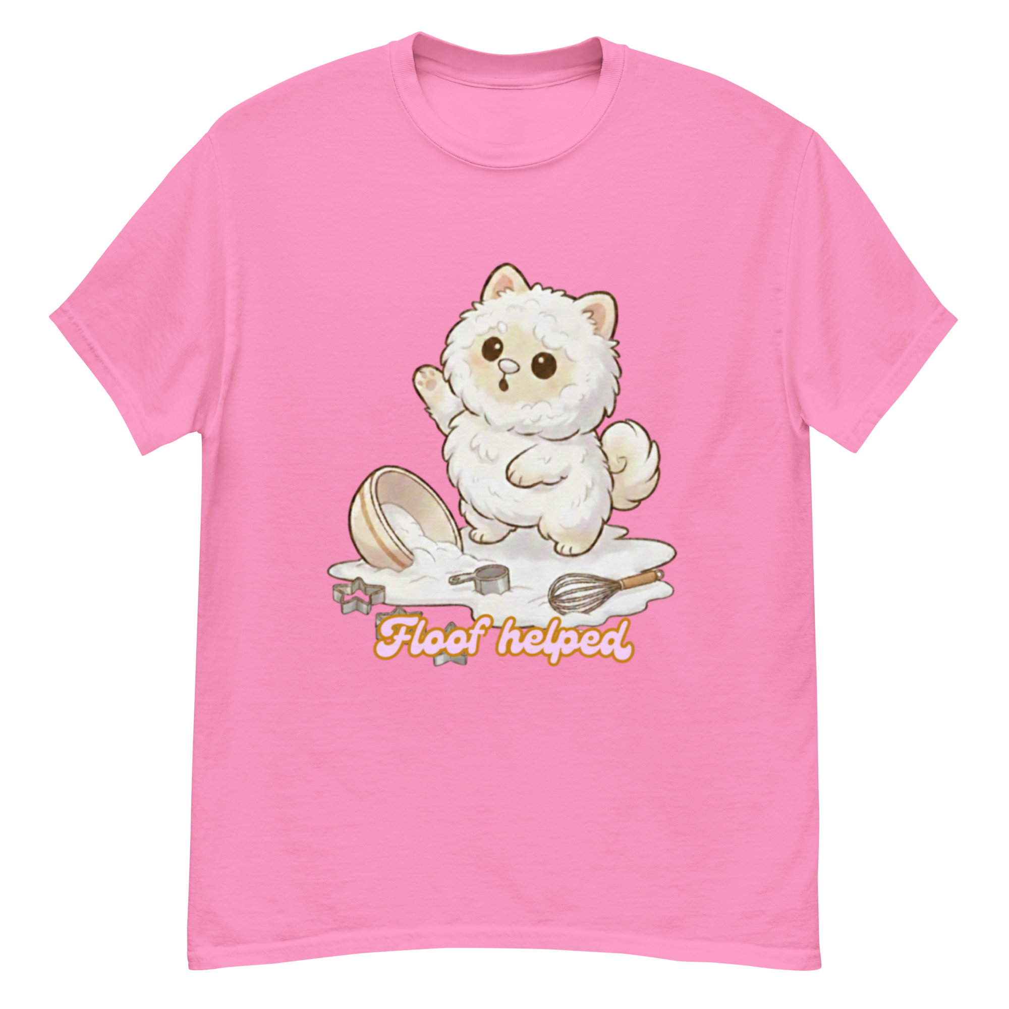 🍰🐶✨ Camiseta unisex – “Floof Helped”  Porque ayudar… ayudó. Más o menos.