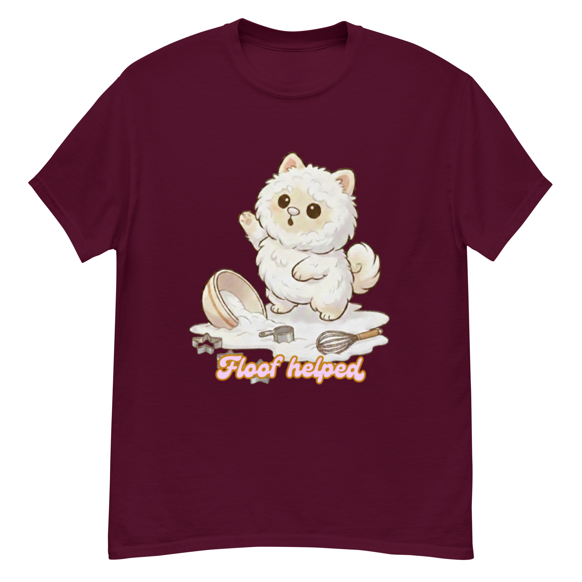 🍰🐶✨ Camiseta unisex – “Floof Helped”  Porque ayudar… ayudó. Más o menos.
