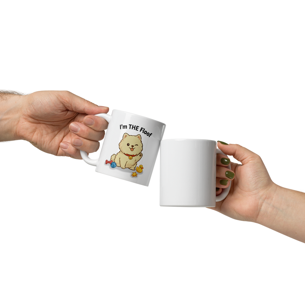 ☕🐶⭐ Taza blanca brillante – “I’m THE Floof”  No es un floof… es EL Floof.