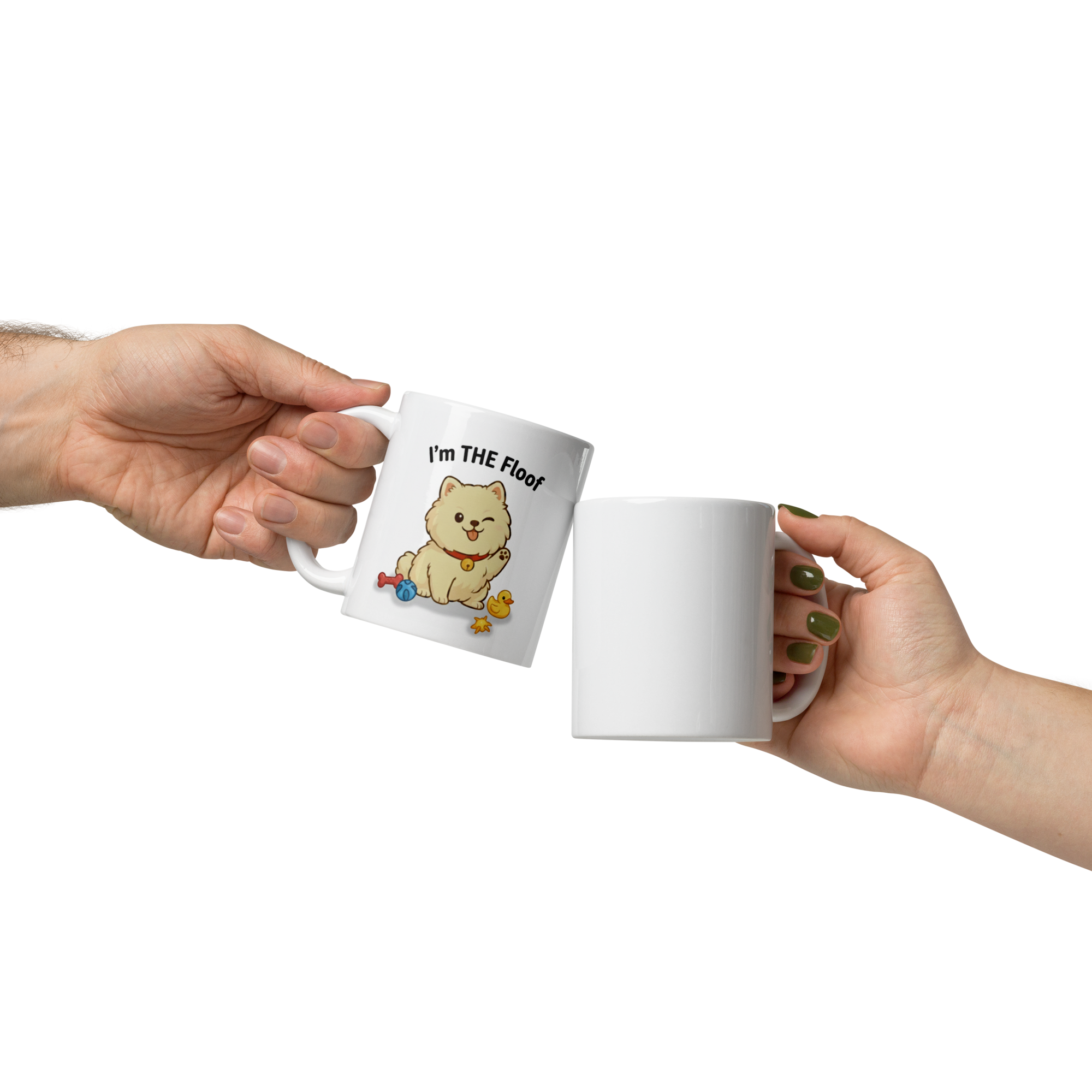 ☕🐶⭐ Taza blanca brillante – “I’m THE Floof”  No es un floof… es EL Floof.