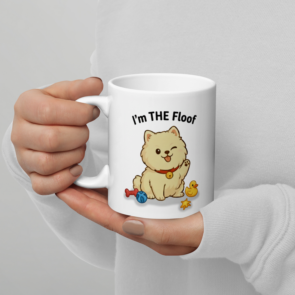 ☕🐶⭐ Taza blanca brillante – “I’m THE Floof”  No es un floof… es EL Floof.